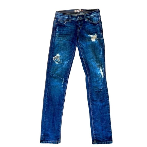 Eunina Jeans U.S.A. Distressed Size 0 Skinny Jeans - Picture 1 of 7